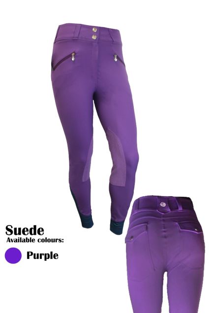 Mambo Riding Breeches Suede - Knee Patch With Zip Pockets