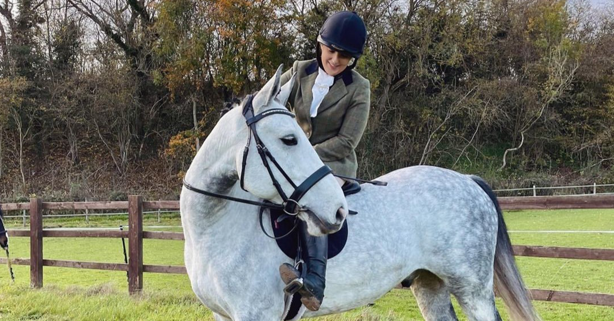 cavaletti ambassador sitting on her grey horse